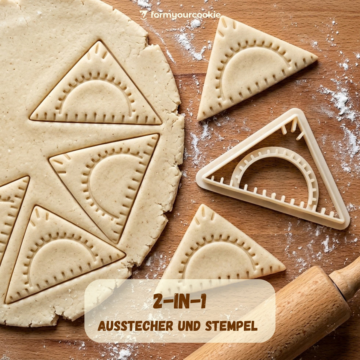 Geodreieck – Schulanfang-Keksausstecher – 7x5cm