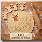 Elchkopf mit Mund – Weihnachts-Keksausstecher – 6x5cm