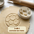 Fußball Classic-Keksausstecher mit Größenangabe 7 × 7 cm