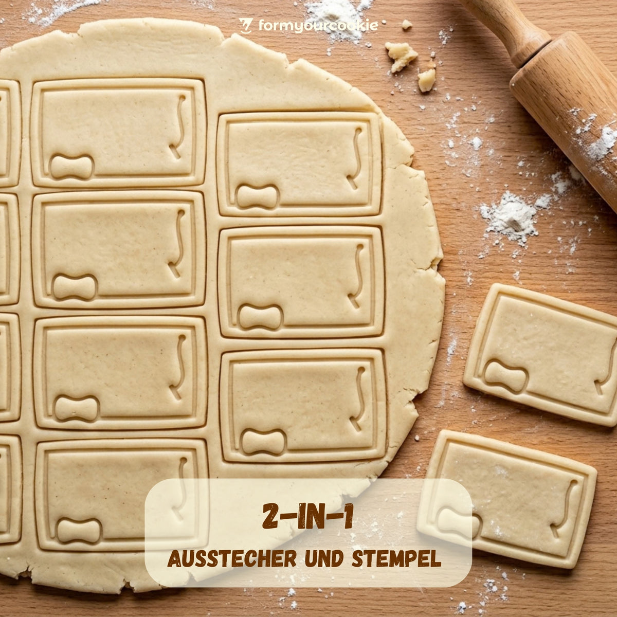 Tafel zum Verzieren – Schulanfang-Keksausstecher – 7x5cm