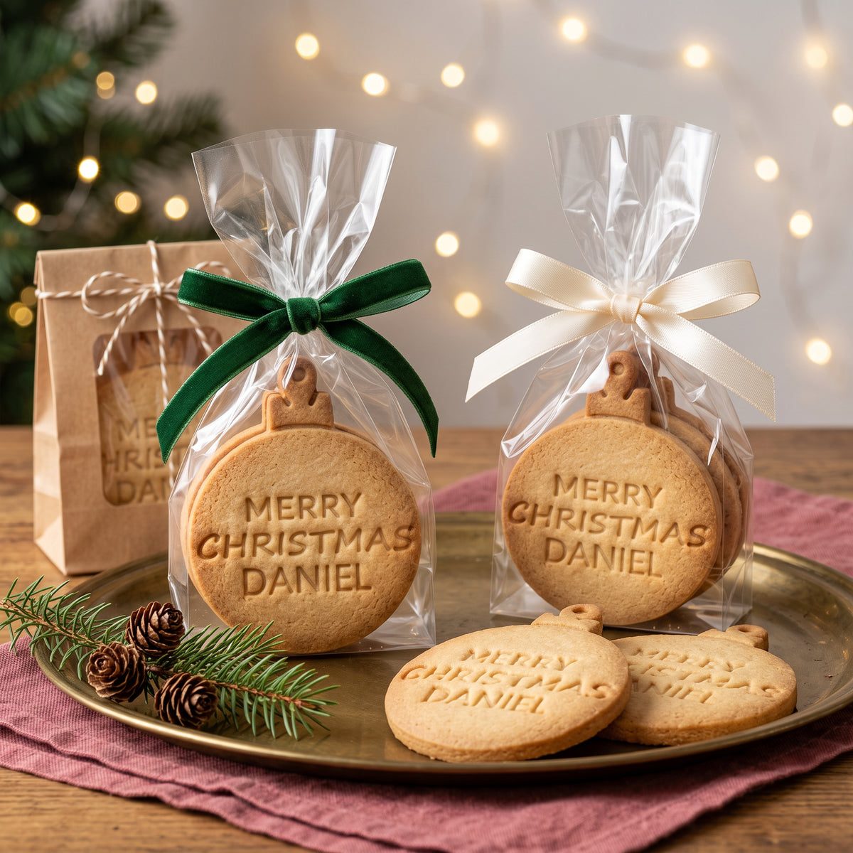 Personalisierte Weihnachtskugel – Keksausstecher mit Name – 7x7cm