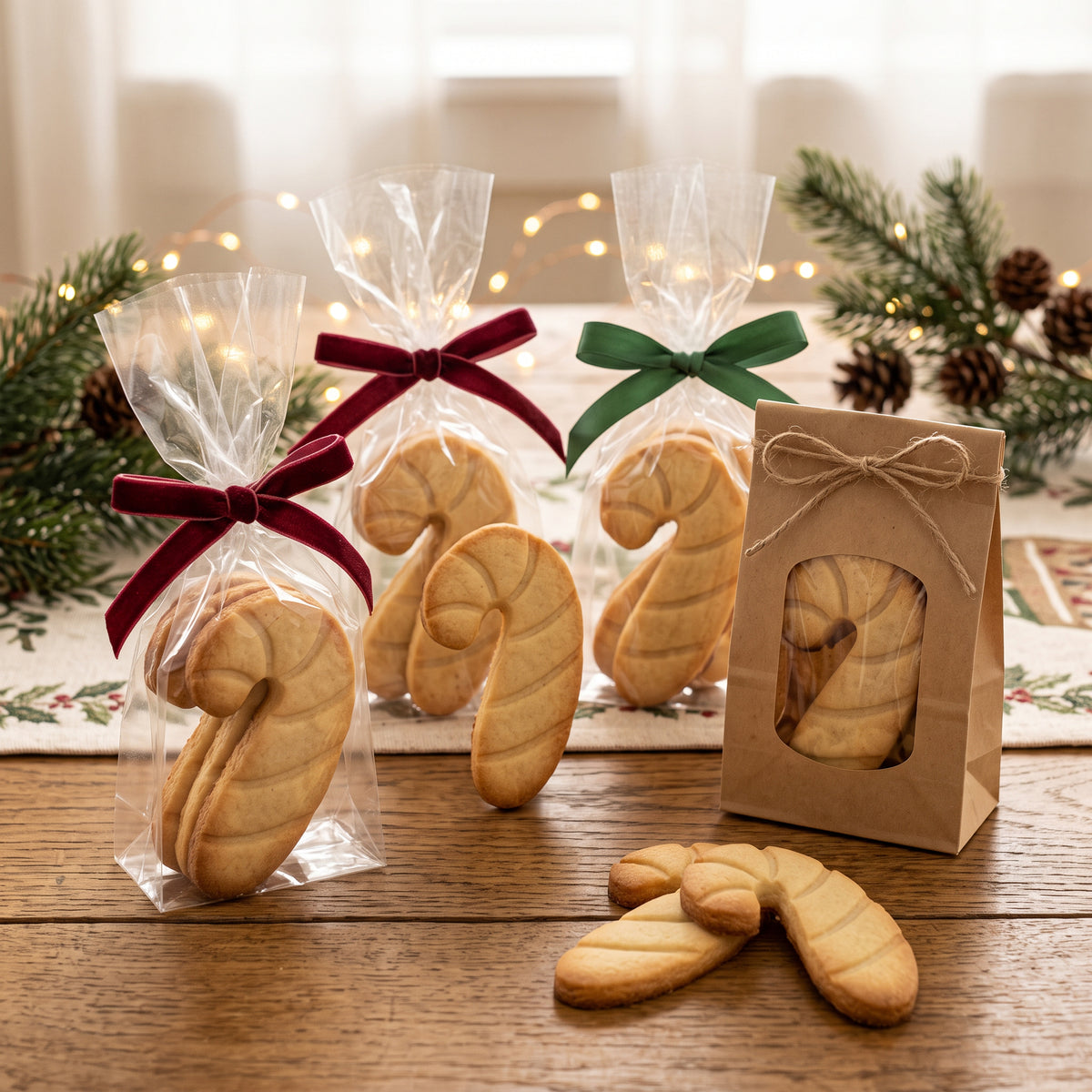 Zuckerstange – Weihnachts-Keksausstecher mit Prägung – 6x3cm