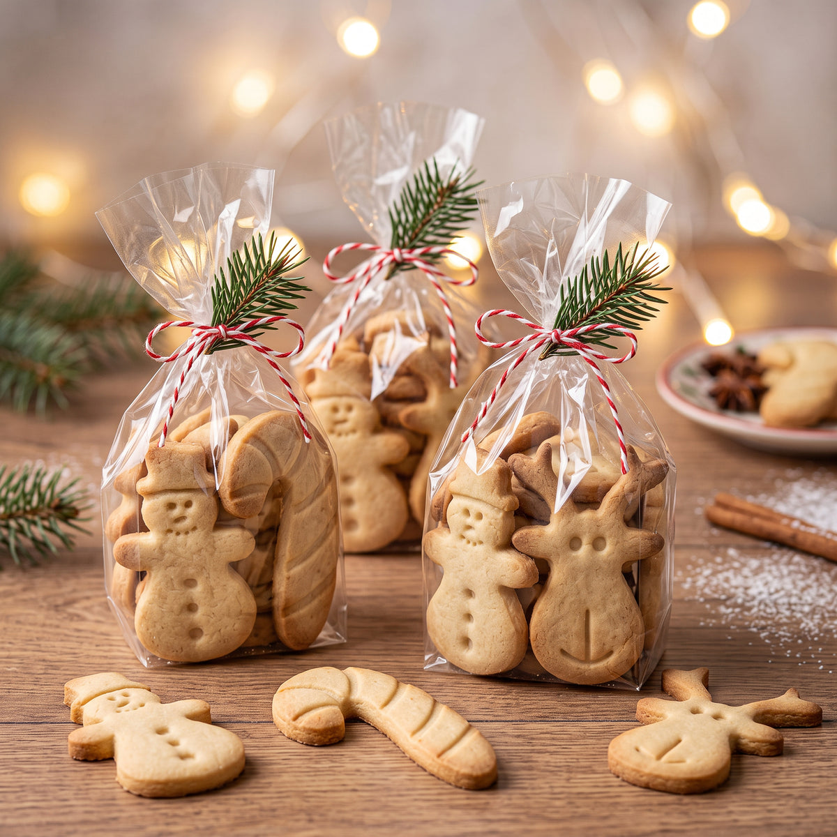 Weihnachtsausstecher-Set: Elch, Zuckerstange & Schneemann – 6x5cm/6x3cm/6x4cm