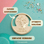 Personalisierter Lebensbaum-Keksausstecher – Name & Datum – 7x7cm