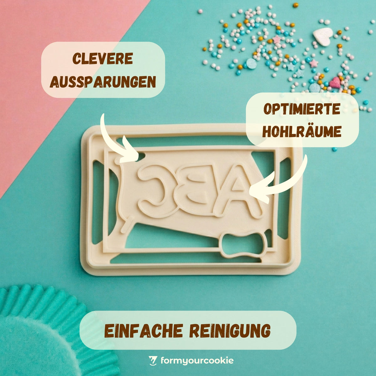 Tafel ABC – Schulanfang-Keksausstecher – 7x5cm