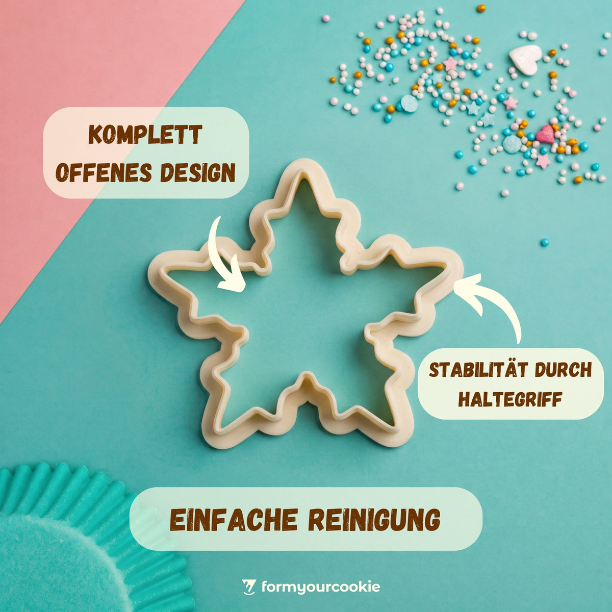 Schneeflocke – Weihnachts-Keksausstecher – 6x6cm