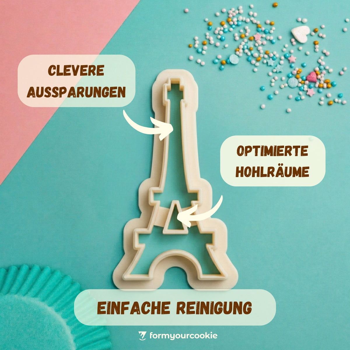 Eiffelturm – Frankreich-Keksausstecher 5x3cm