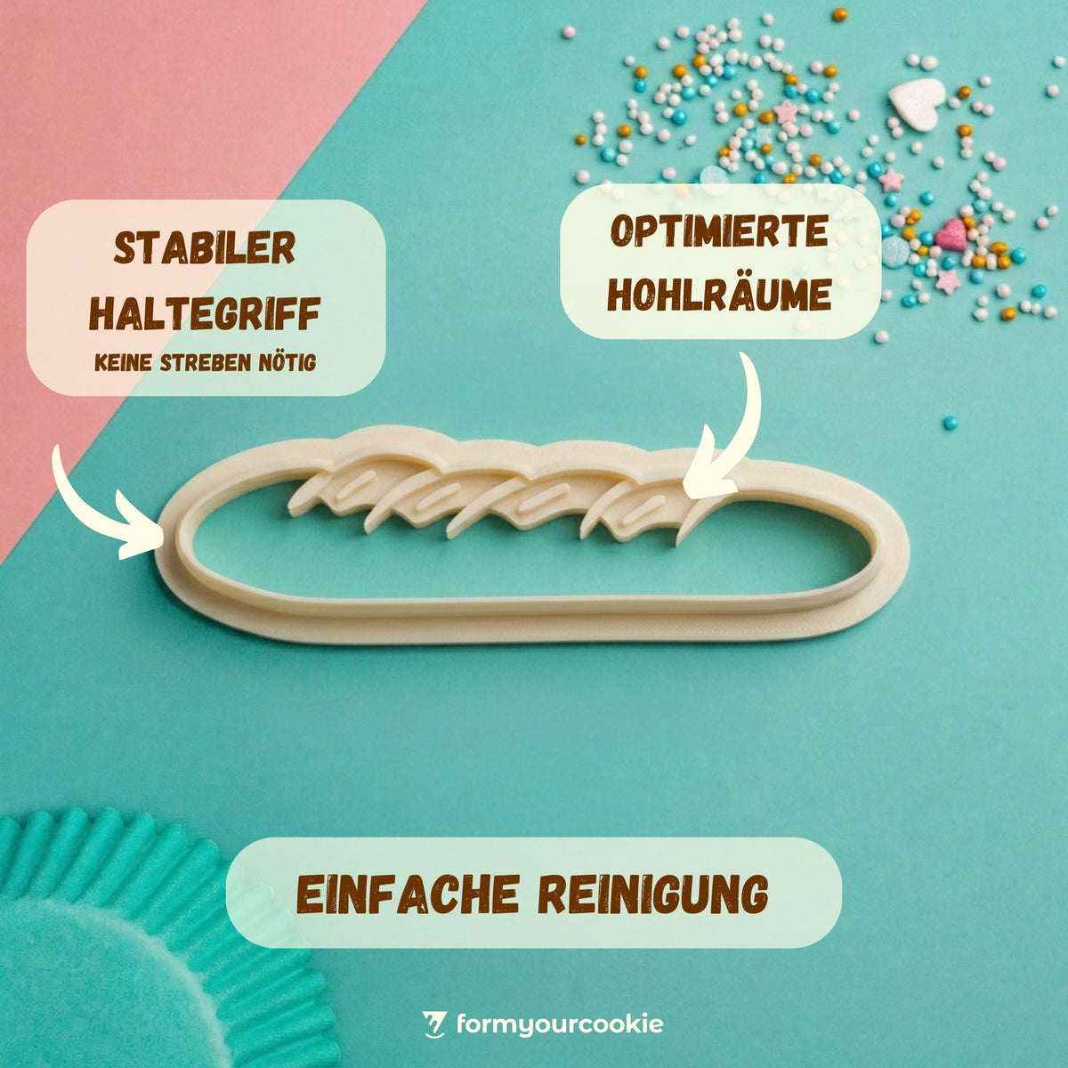 Baguette – Frankreich-Keksausstecher 8x2cm