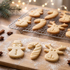 Weihnachtsausstecher-Set: Elch, Zuckerstange & Schneemann – 6x5cm/6x3cm/6x4cm