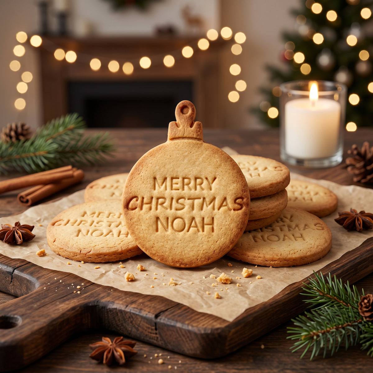 Personalisierte Weihnachtskugel – Keksausstecher mit Name – 7x7cm