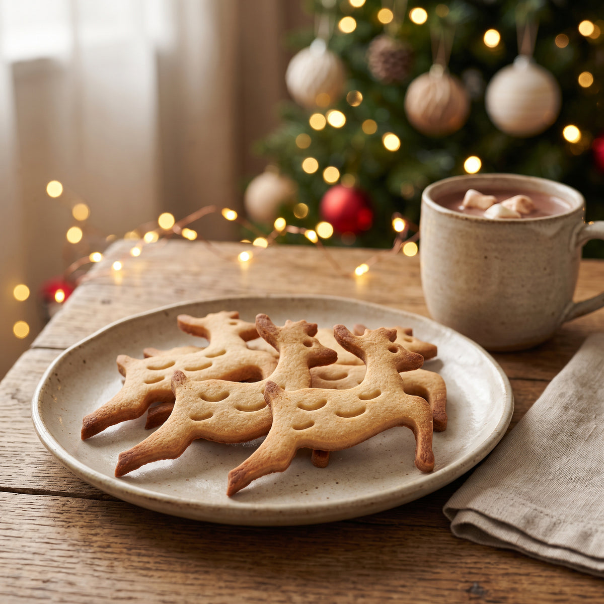 Rentier – Weihnachts-Keksausstecher mit Prägung – 6x6cm
