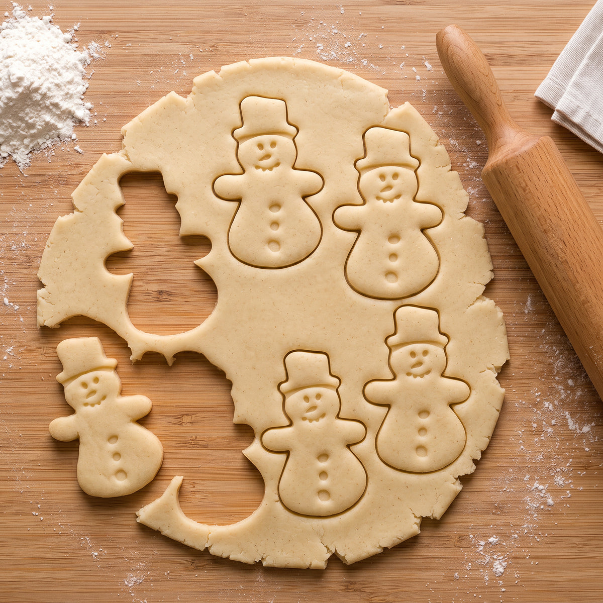 Schneemann – Weihnachts-Keksausstecher mit Prägung – 6x4cm