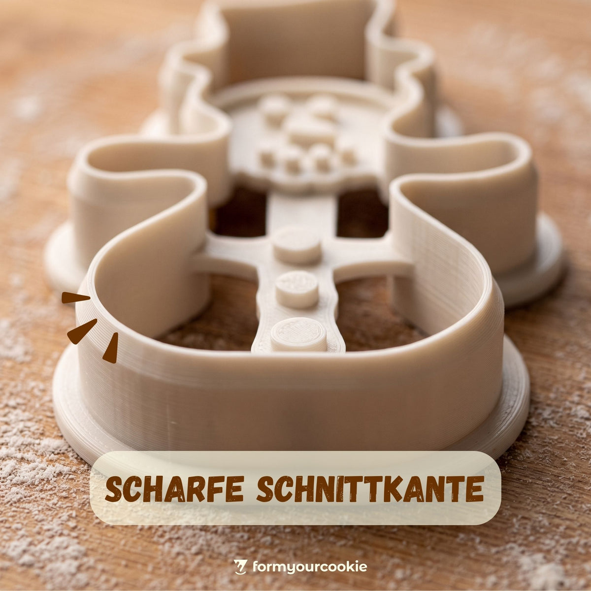 Schneemann – Weihnachts-Keksausstecher mit Prägung – 6x4cm