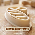 Zuckerstange – Weihnachts-Keksausstecher mit Prägung – 6x3cm