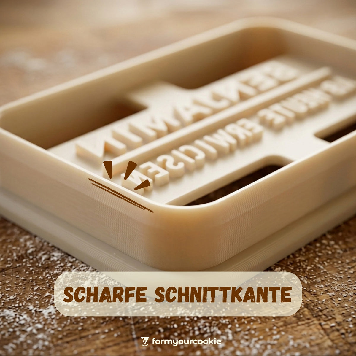 Personalisierter Keksausstecher mit NAME und SPRUCH – 7x4cm