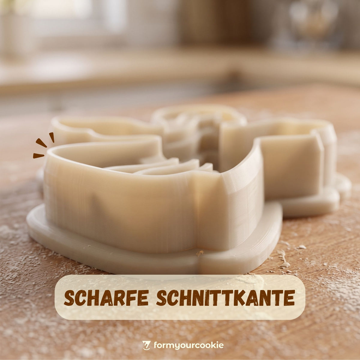 Engel – Weihnachts-Keksausstecher mit Prägung – 5x5cm