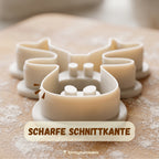 Elchkopf mit Nase – Weihnachts-Keksausstecher – 6x5cm