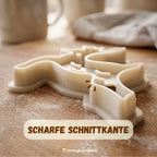 Rentier – Weihnachts-Keksausstecher mit Prägung – 6x6cm