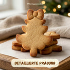 Weihnachtsbaum mit Schleife – Weihnachts-Keksausstecher mit Prägung – 7x5cm