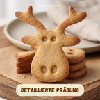 Elchkopf mit Nase – Weihnachts-Keksausstecher – 6x5cm