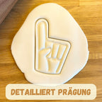 klassische Prägung des High Five-Keksausstechers