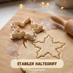 Weihnachtsausstecher-Set: Elch, Engel & Schneeflocke – 6x5cm/5x5cm/6x6cm