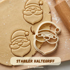 Weihnachtsmann – Weihnachts-Keksausstecher mit Prägung – 6x4cm
