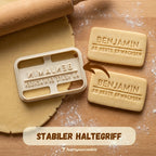 Personalisierter Keksausstecher mit NAME und SPRUCH – 7x4cm