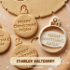 Personalisierte Weihnachtskugel – Keksausstecher mit Name – 7x7cm