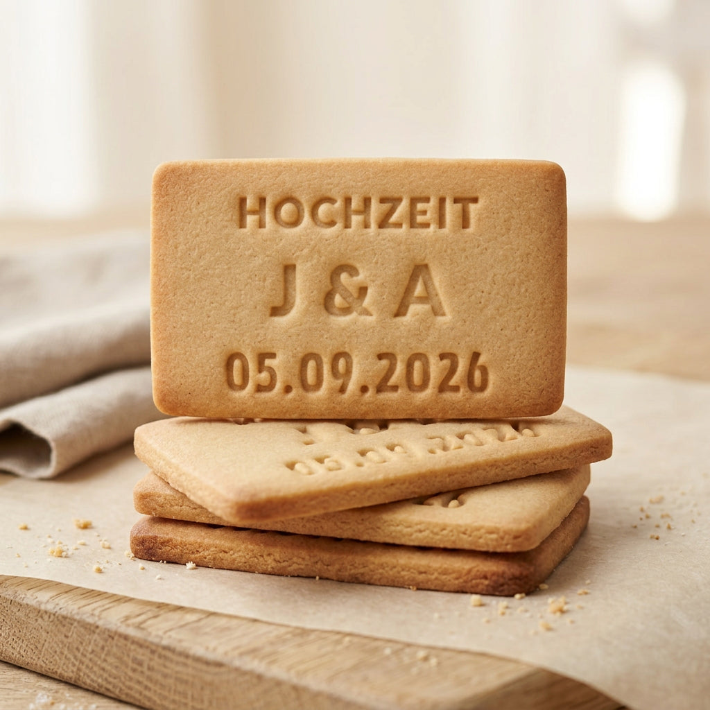Personalisierter Keksausstecher mit drei Textzeilen – 8x5cm