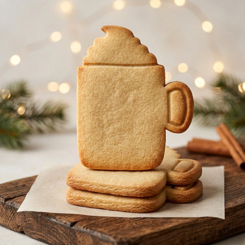 Kakao-Tasse mit Sahne ohne Herz – Weihnachts-Keksausstecher 7x5cm