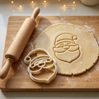 Weihnachtsmann – Weihnachts-Keksausstecher mit Prägung – 6x4cm