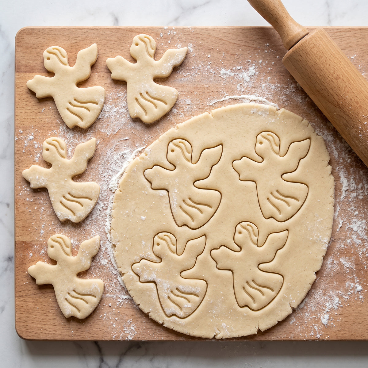 Engel – Weihnachts-Keksausstecher mit Prägung – 5x5cm