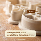 Schneemann – Weihnachts-Keksausstecher mit Prägung – 6x4cm
