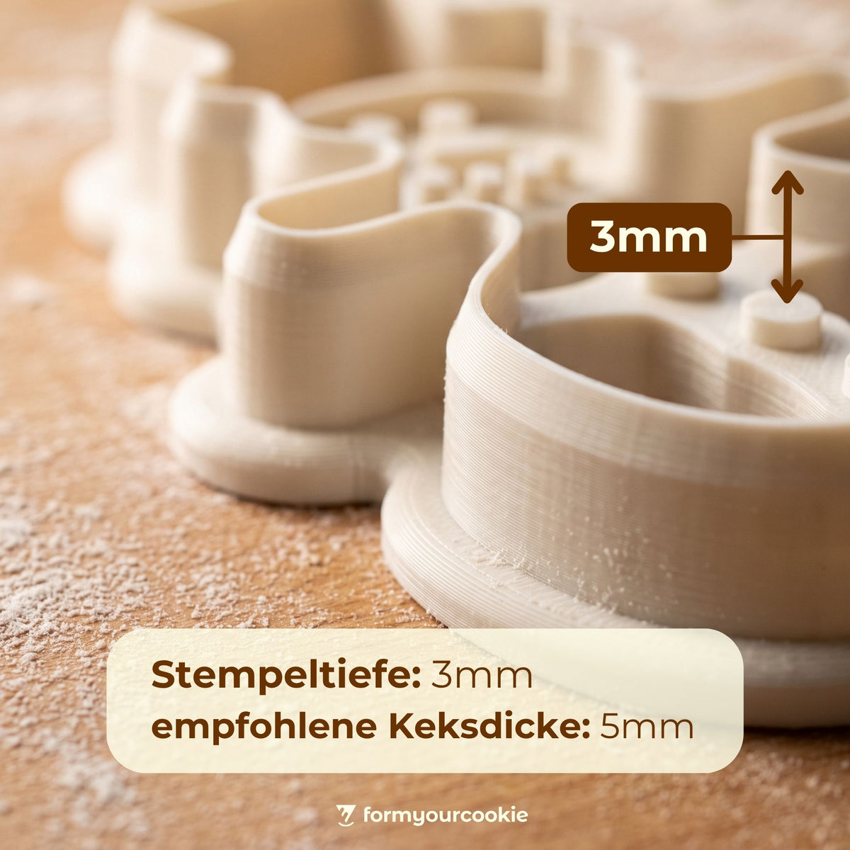 Schneemann – Weihnachts-Keksausstecher mit Prägung – 6x4cm