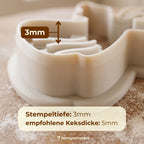 Engel – Weihnachts-Keksausstecher mit Prägung – 5x5cm
