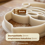 Weihnachtsmann – Weihnachts-Keksausstecher mit Prägung – 6x4cm