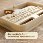 Personalisierter Keksausstecher mit NAME und SPRUCH – 7x4cm