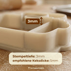 Kakao-Tasse mit Sahne – Weihnachts-Keksausstecher mit Prägung – 7x5cm