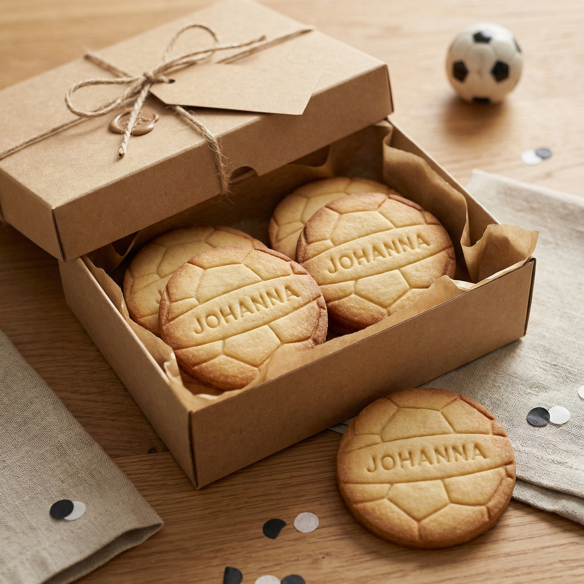 Personalisierter Fußball-Keksausstecher mit Name – 7x7cm