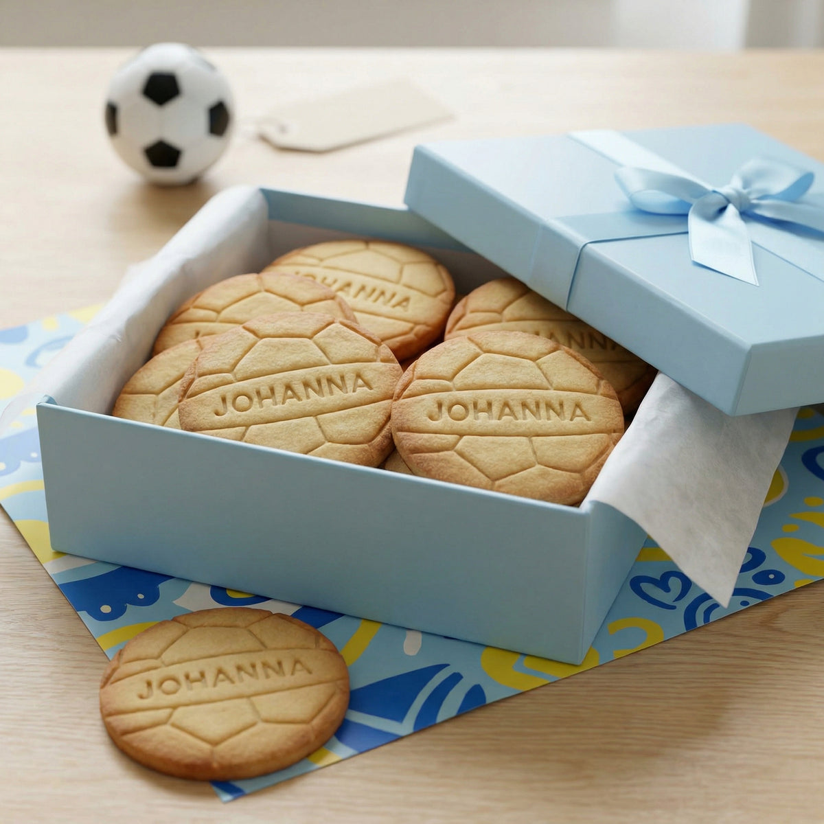 Personalisierter Fußball-Keksausstecher mit Name – 7x7cm