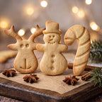 Weihnachtsausstecher-Set: Elch, Zuckerstange & Schneemann – 6x5cm/6x3cm/6x4cm