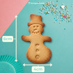 Schneemann – Weihnachts-Keksausstecher mit Prägung – 6x4cm