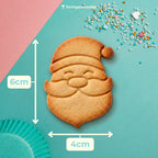 Weihnachtsmann – Weihnachts-Keksausstecher mit Prägung – 6x4cm