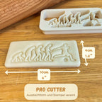 Evolution Fußball-Keksausstecher mit Größenangabe 10 × 4 cm