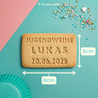 Personalisierter Keksausstecher mit Größenangabe 8 × 5 cm