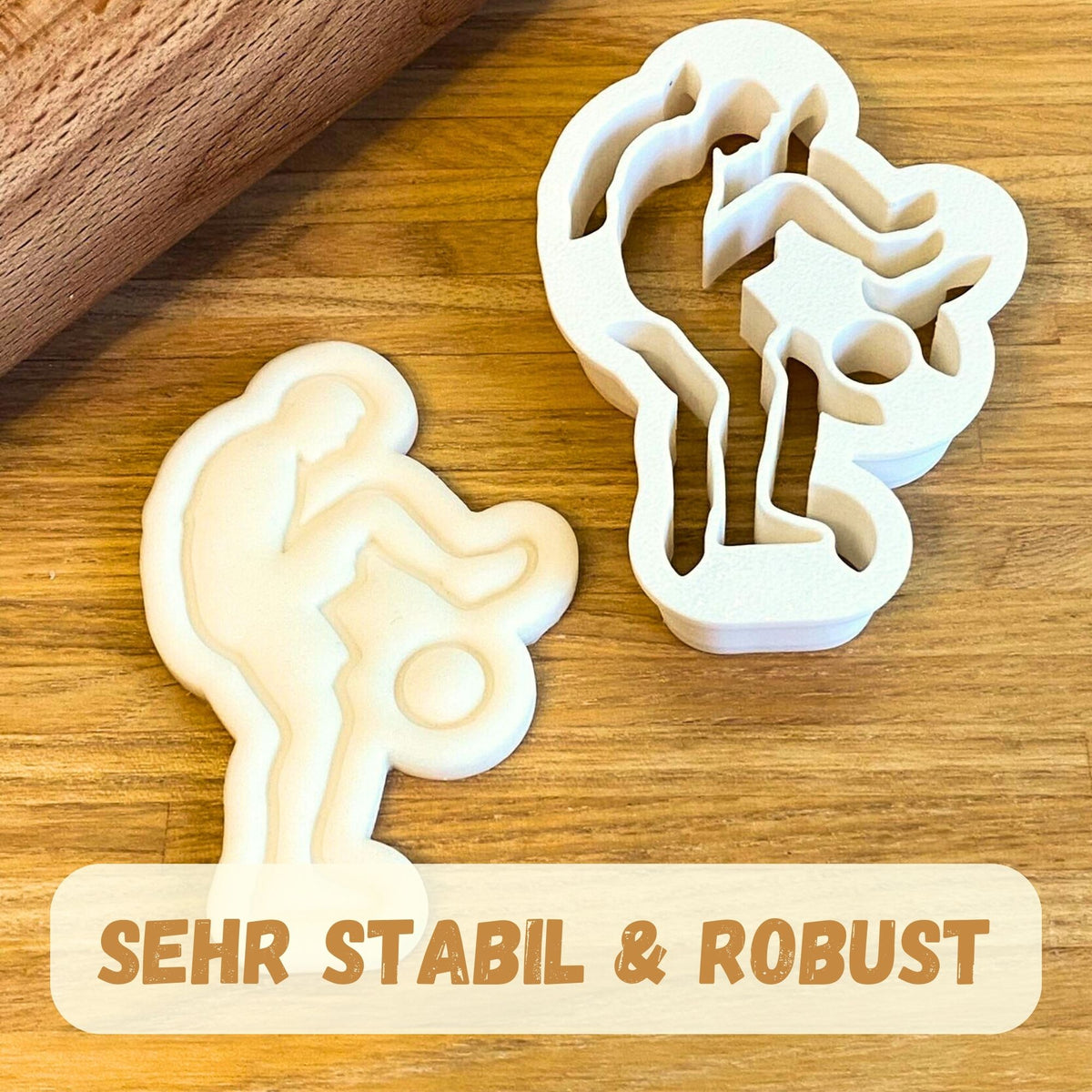 Stabiler Griff des Fußballer-Keksausstechers