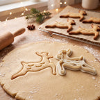 Rentier – Weihnachts-Keksausstecher mit Prägung – 6x6cm